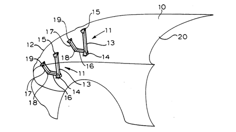 Diagram: Patent – early defromable hinge concept